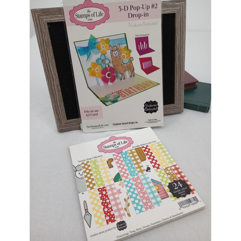 The Stamps of Life 3-D Pop-Up #2 Drop-in Die Trendy Twig Paper Pad Bundle Llama
